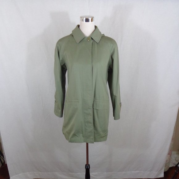GREEN HOODED LONDONG FOG COAT JACKET MP - Picture 1 of 6